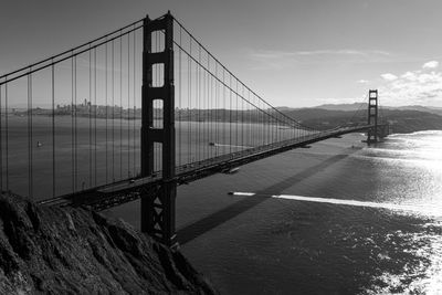 View of suspension bridge