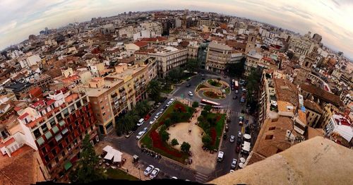 High angle view of cityscape