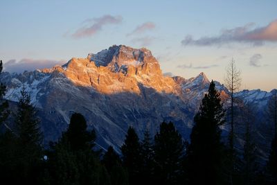 Panoramic view of mountains against sky