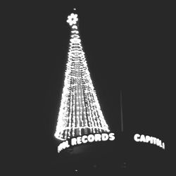 Low angle view of illuminated building