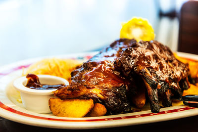 Close-up of food on plate