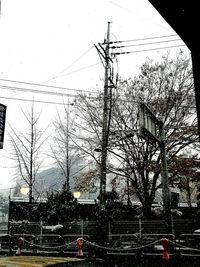 Road and trees against sky