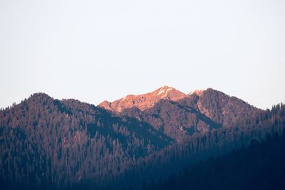Scenic view of mountains against clear sky