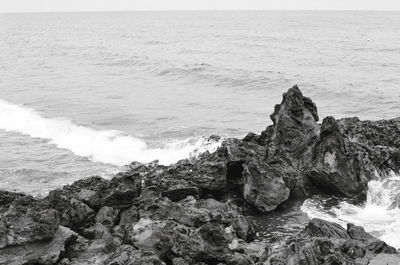 Rock formation on sea shore