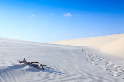 Scenic view of land against sky