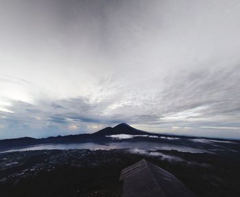 Scenic view of landscape against sky during sunset