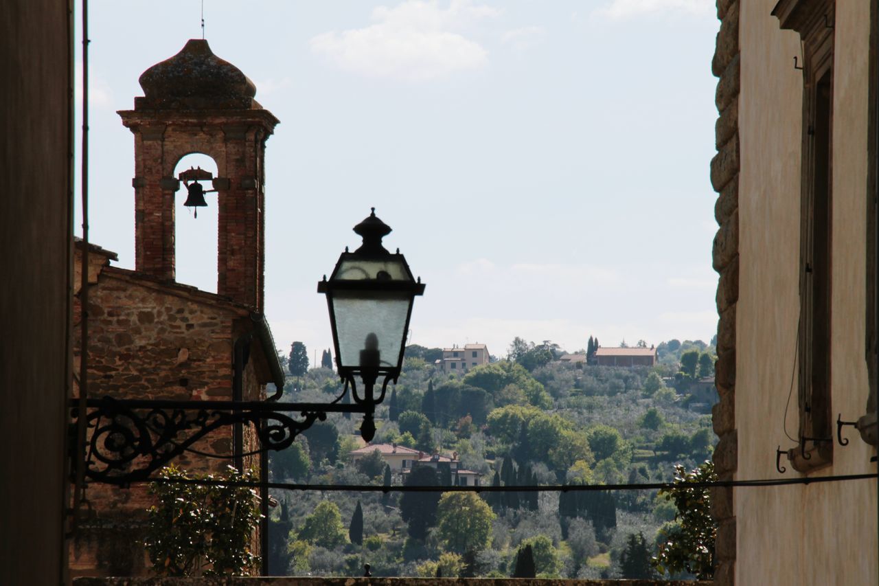 architecture, antique, old-fashioned, built structure, sky, clock, clock tower, no people, city, outdoors, day, clock face