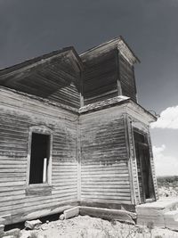 Low angle view of old building against sky