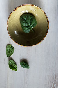 High angle view of food on table