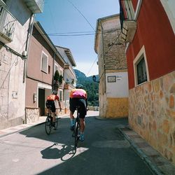 People walking on street in city