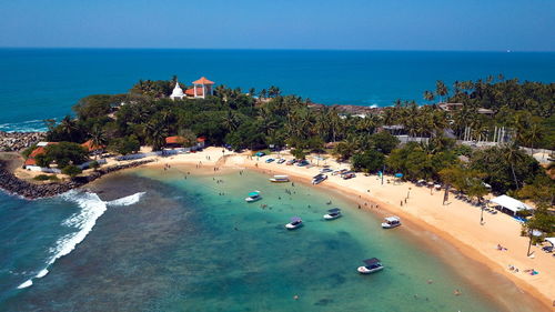 High angle view of beach