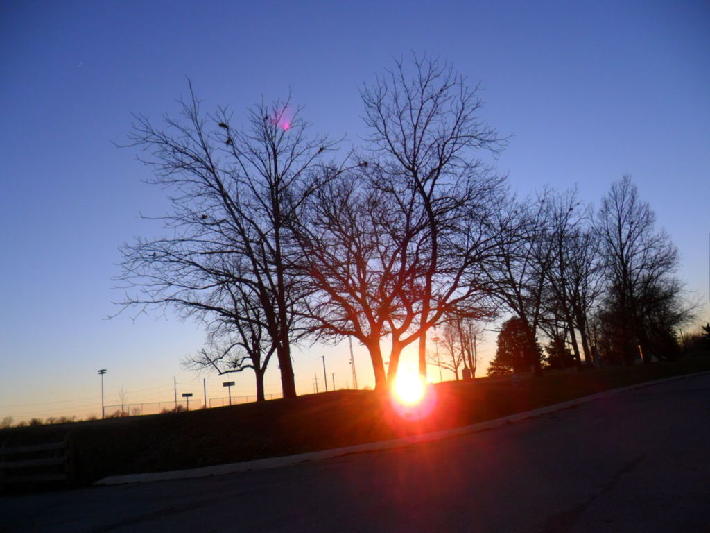 SUNSET OVER ROAD