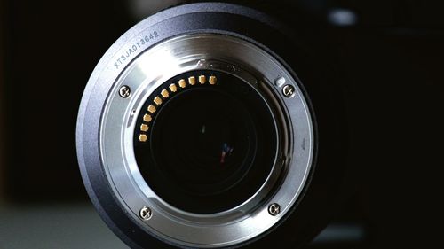 Close-up of camera