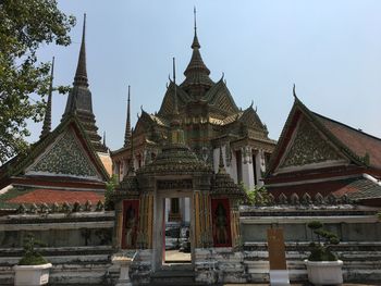 Low angle view of temple
