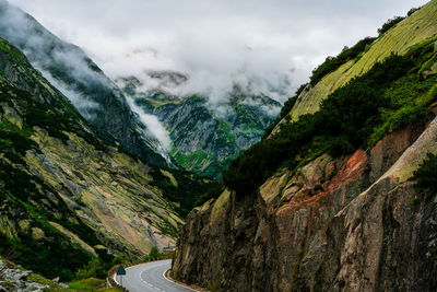 View of the grimsel pass in switzerland.