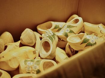 High angle view of fruits in container