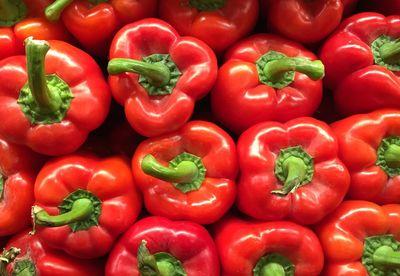 High angle view of tomatoes for sale in market