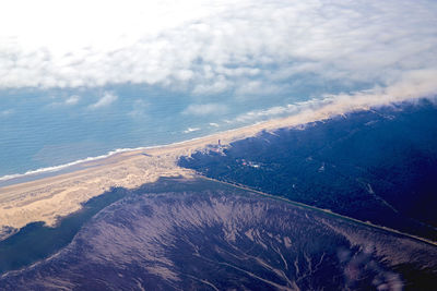 Scenic view of land against sky