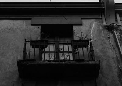 Low angle view of abandoned building