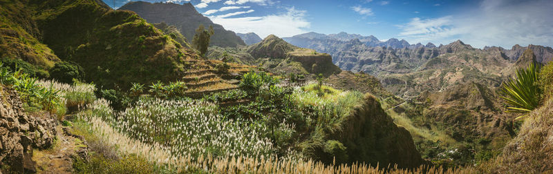 Panoramic view of landscape against sky