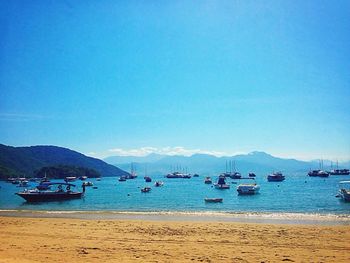 Boats in sea