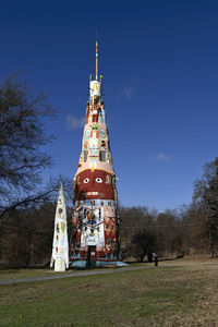 Low angle view of building against clear sky