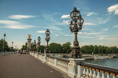 View of statue against cloudy sky