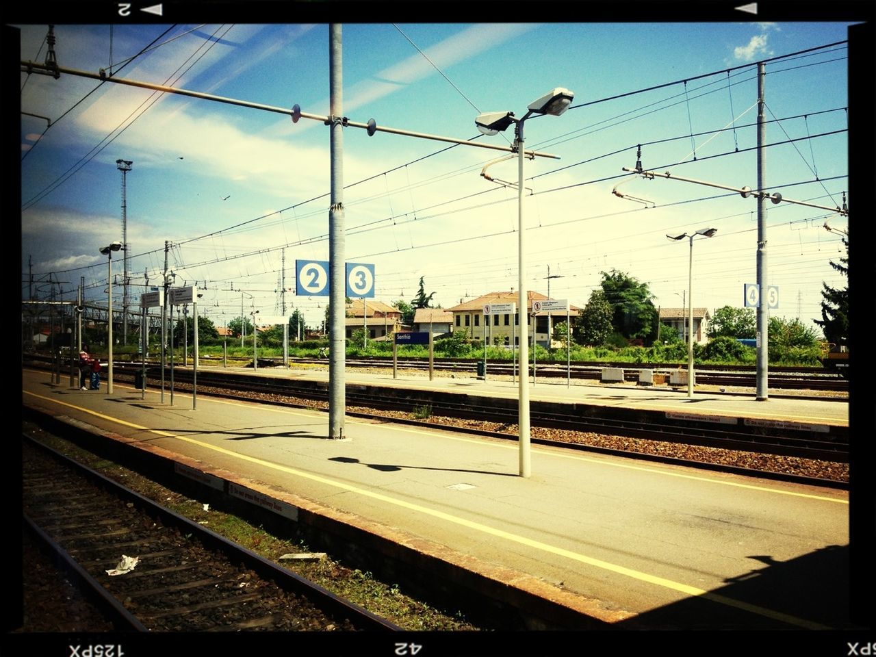 railroad track, transportation, rail transportation, railroad station platform, public transportation, railroad station, power line, sky, train - vehicle, transfer print, indoors, mode of transport, travel, transparent, electricity pylon, auto post production filter, glass - material, train, day, power supply