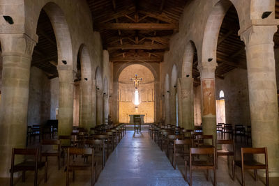 Interior of bose monastery near to little town of san gimignano, tuscany