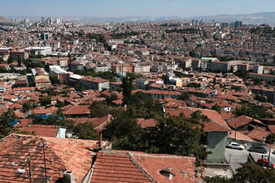 View of the capital from ankara castle