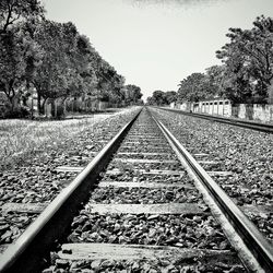 Railroad track at sunrise