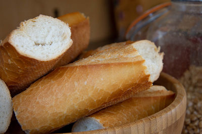 Close-up of bread on table