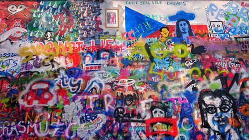 Graffiti on wall