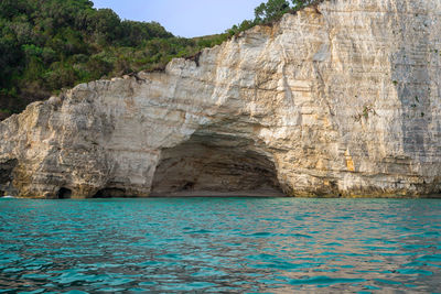 Scenic view of sea and rocks