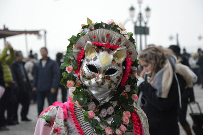 Close-up of people wearing traditional clothing