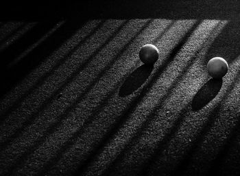 High angle view of ball on sand