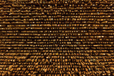 Full frame shot of wood stack