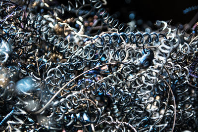 Close-up of metallic springs