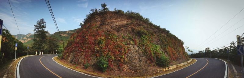 Road passing through landscape