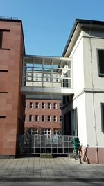 Building against clear sky