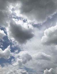 Low angle view of clouds in sky