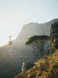 Cable car to table mountain