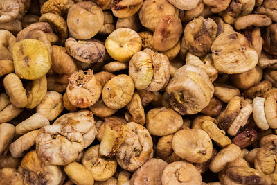 Selling dried figs in a supermarket. close up fruits for a healthy diet.