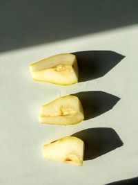 High angle view of fruit on table