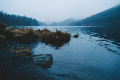 Shallow mountain lake