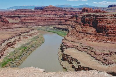 Scenic view of the colorado river near moab, utah