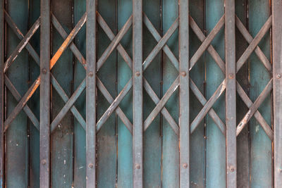 Full frame shot of metal fence