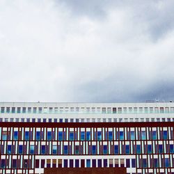 Low angle view of modern building against sky