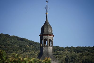 Traditional building against clear blue sky