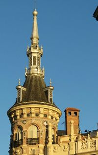 Low angle view of cathedral against blue sky